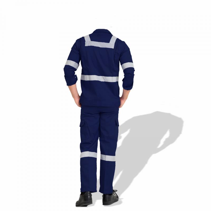 pr twill cotton coverall navyblue back